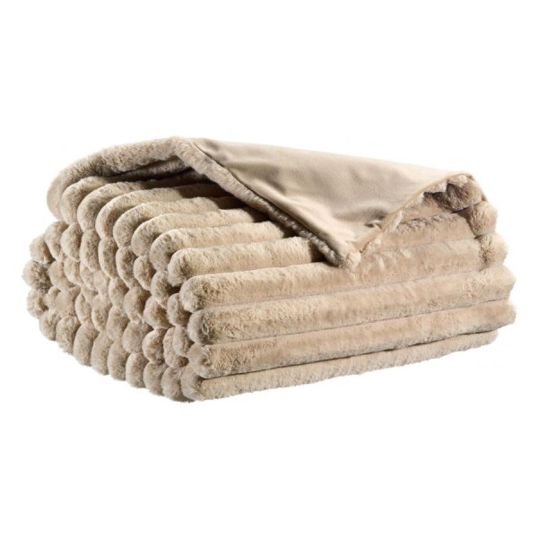 Coussin fausse fourrure Alice Lin 45x45, Vivaraise