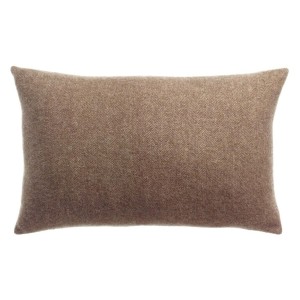 Coussin laine mérinos/cachemire Carina Café 40x65, Vivaraise