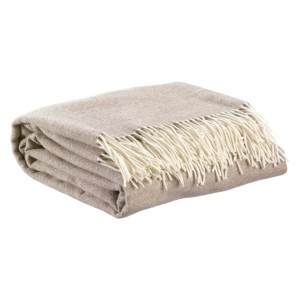 Plaid laine mérinos/cachemire Carina Naturel , Vivaraise 2