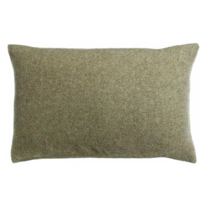 Coussin laine mérinos/cachemire Carina Olive 40x65, Vivaraise