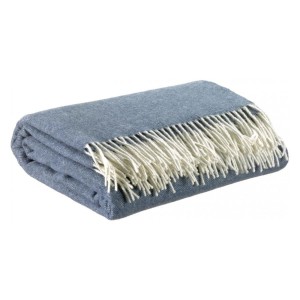 Plaid laine mérinos/cachemire Carina Tempête, Vivaraise