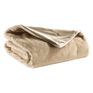 Plaid fausse fourrure Liwen Naturel, Vivaraise