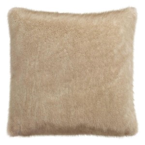 Coussin fausse fourrure Liwen Naturel 45x45, Vivaraise