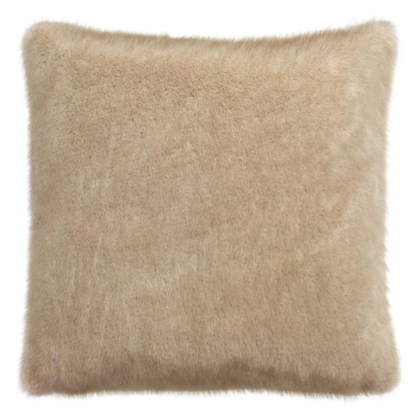 Coussin fausse fourrure Liwen Naturel 45x45, Vivaraise