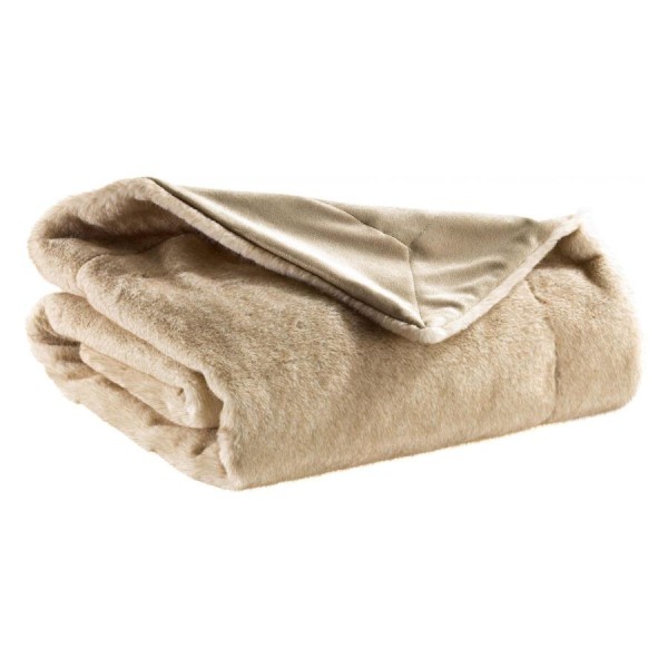 Coussin fausse fourrure Liwen Naturel 40x65,...