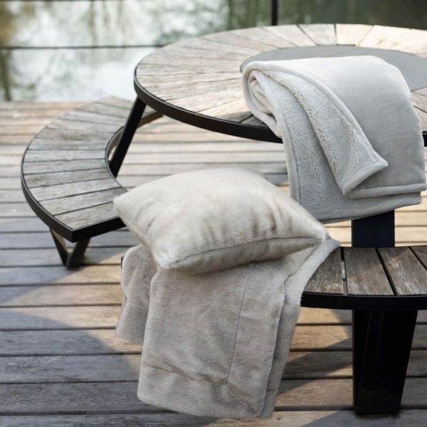 Coussin fausse fourrure Liwen Café 40x65,...