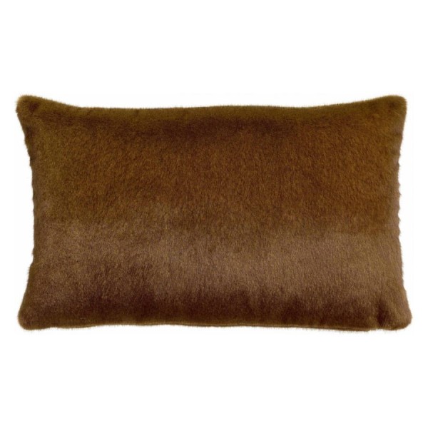 Coussin fausse fourrure Liwen Café 40x65, Vivaraise