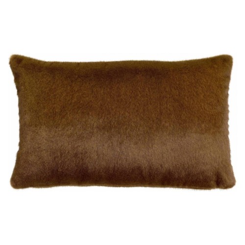 Coussin fausse fourrure Liwen Café 40x65, Vivaraise