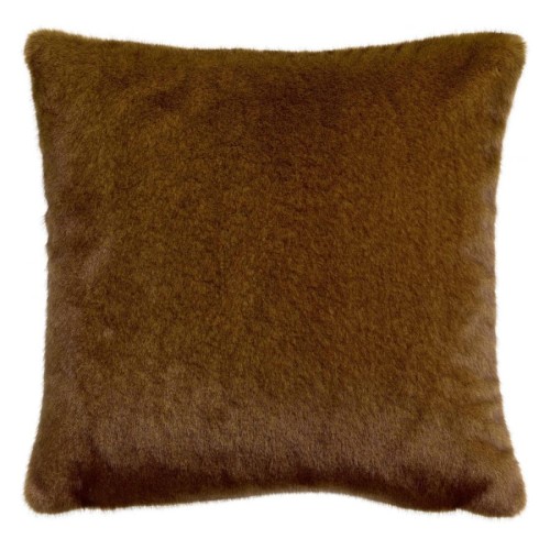 Coussin fausse fourrure Liwen Café 45x45, Vivaraise