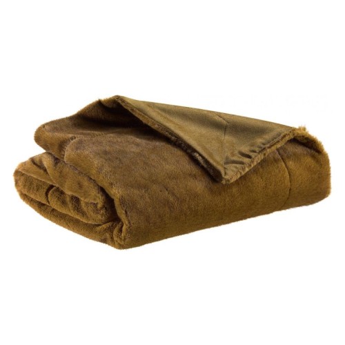 Plaid fausse fourrure Liwen Café, Vivaraise