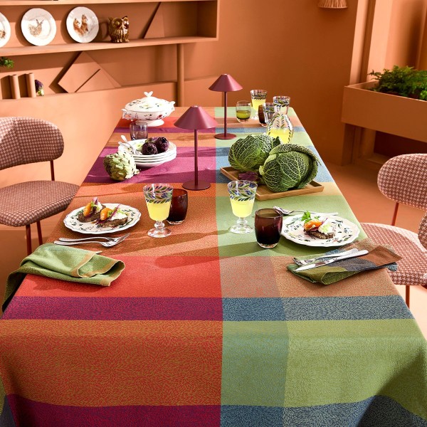 Nappe coton jacquard Mille Baies Shetland,...