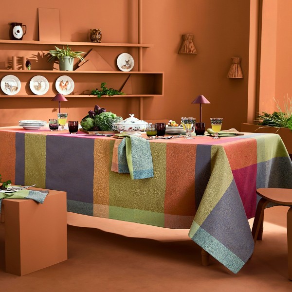 Petit Carré déco coton jacquard Mille Baies...