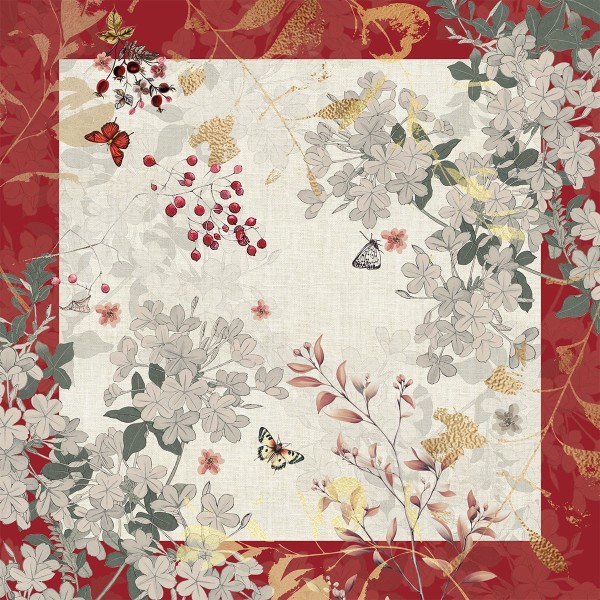 Petit carré déco métis lin/coton lavé Vintage...