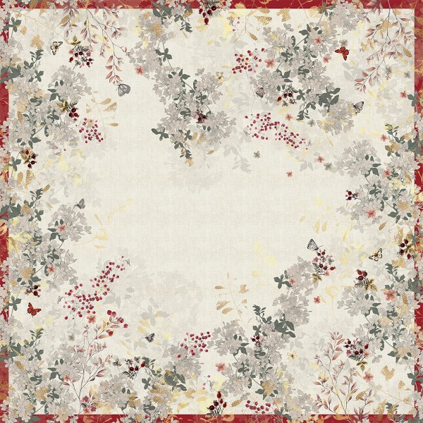 Petit carré déco métis lin/coton lavé Vintage...