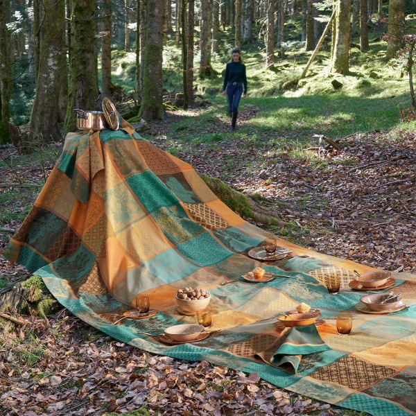 Nappe coton jacquard Mille Trees Forêt,...