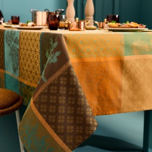 Petit Carré déco coton jacquard Mille Trees Forêt, Garnier Thiébaut
