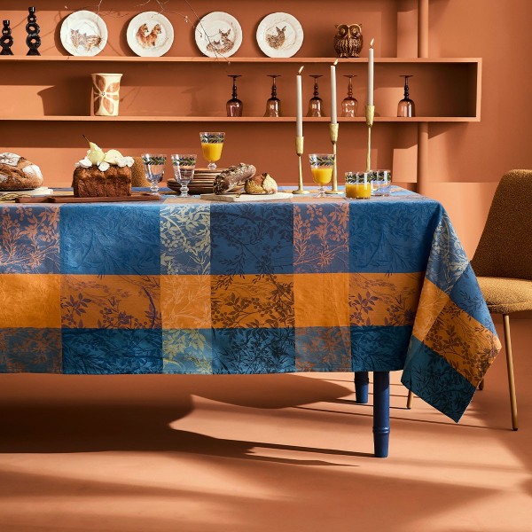 Chemin de table coton jacquard Mille Branchages...