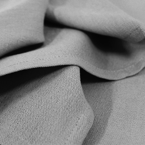 Serviettes de table jacquard coton uni Bastide Gris, Garnier-Thiébaut (par 4)