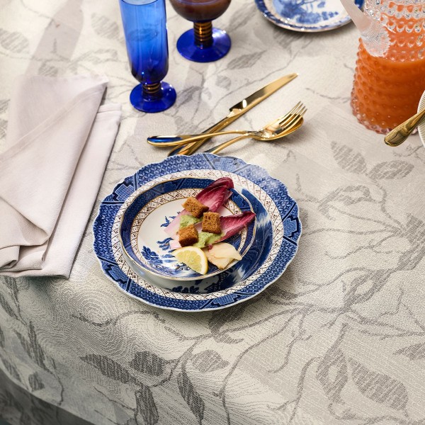 Nappe coton Mille Prunus Silver, Garnier-Thiébaut