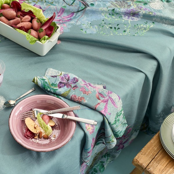 Nappe imprimé métis lin et coton lavé Ombres...