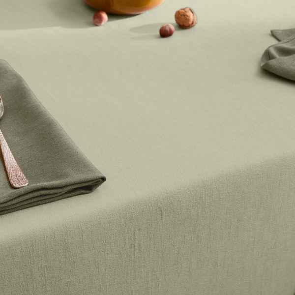 Nappe sur mesure coton uni Bastide Verde laize...