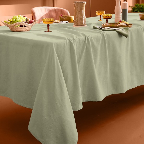 Nappe sur mesure coton uni Bastide Verde laize...