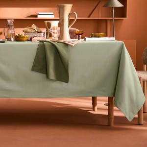Nappe sur mesure coton uni Bastide Verde laize 180cm, Garnier-Thiébaut