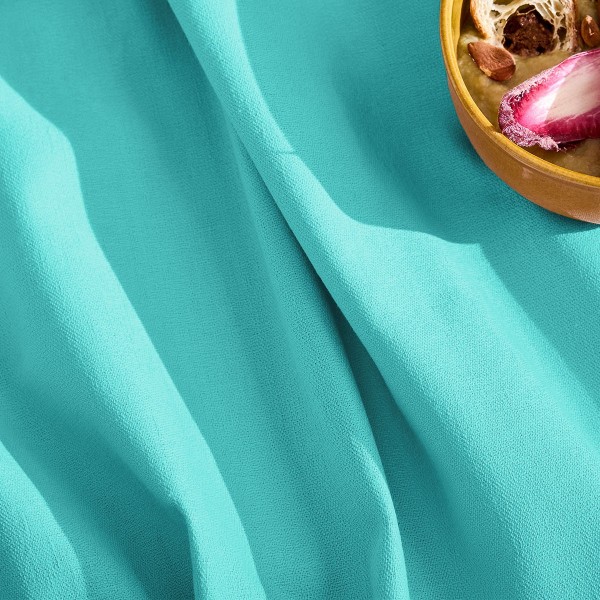 Nappe sur mesure coton uni Bastide Turquoise...