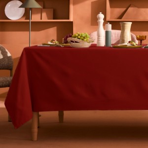 Nappe sur mesure coton uni Bastide Scarlet laize 180cm, Garnier-Thiébaut