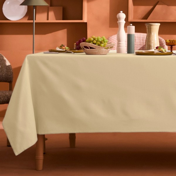 Nappe sur mesure coton uni Bastide Or pale...