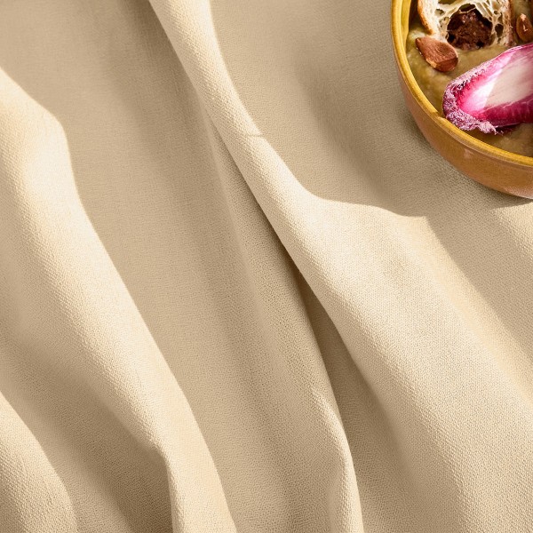 Nappe sur mesure coton uni Bastide Or pale...