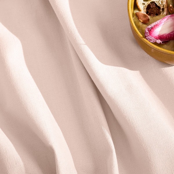 Nappe sur mesure coton uni Bastide Rose poudre...