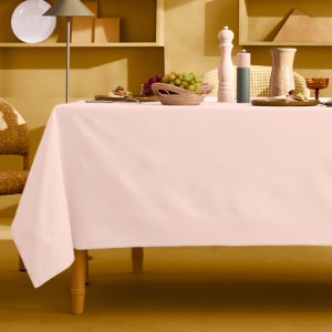 Nappe sur mesure coton uni Bastide Rose poudre laize 180cm, Garnier-Thiébaut 2