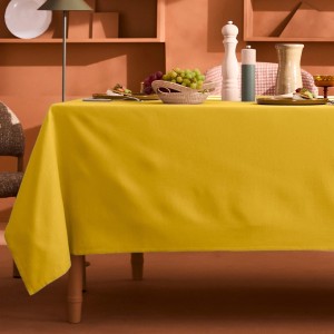 Nappe sur mesure coton uni Bastide Curry laize 180cm, Garnier-Thiébaut