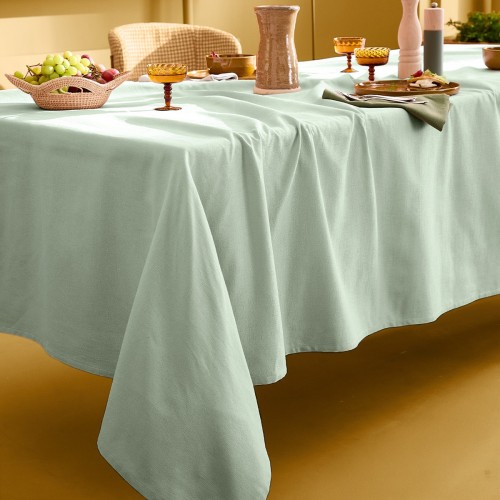 Nappe sur mesure coton uni Bastide Celadon laize 180cm, Garnier-Thiébaut