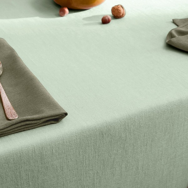 Nappe sur mesure coton uni Bastide Celadon...
