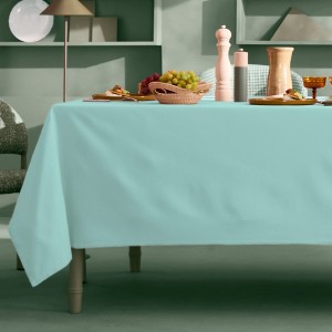 Nappe sur mesure coton uni Bastide Azur laize 180cm, Garnier-Thiébaut