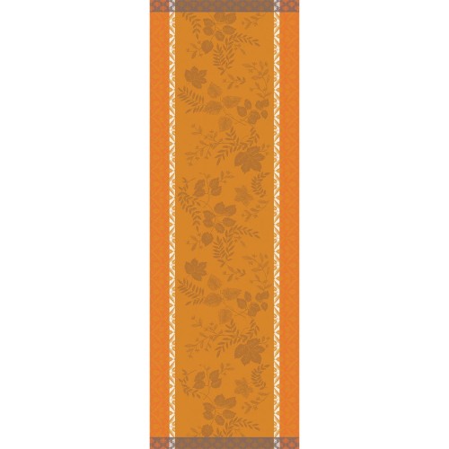 Chemin de table Manor Lane Coloquinte, Le Jacquard Français
