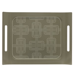 Plateau de service en bois 100% bouleau Hôtel particulier Buis 58x42cm, Le Jacquard Français