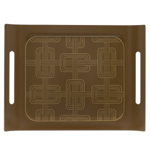 Plateau de service en bois 100% bouleau Hôtel particulier Boiseries 58x42cm, Le Jacquard Français