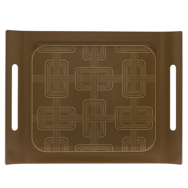 Plateau de service en bois 100% bouleau Hôtel particulier Boiseries 58x42cm, Le Jacquard Français