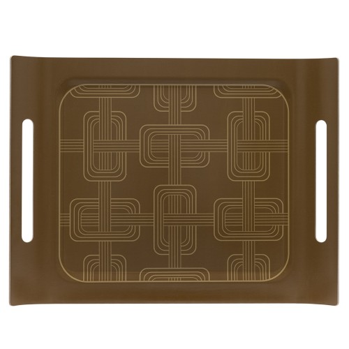 Plateau de service en bois 100% bouleau Hôtel particulier Boiseries 58x42cm, Le Jacquard Français