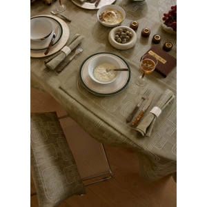 Sets de table antitache pur lin Hôtel particulier Buis, Le Jacquard Français