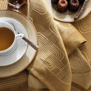 Serviettes de table pur lin Hôtel particulier Boiseries, Le Jacquard Français