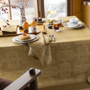 Nappe jacquard pur lin Hôtel particulier Boiseries, Le Jacquard Français