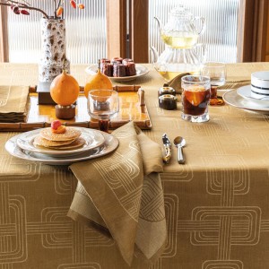 Petit Carré déco jacquard pur lin Hôtel particulier Boiseries, Le Jacquard Français