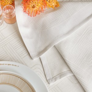 Serviettes de table pur lin Hôtel particulier Stuc, Le Jacquard