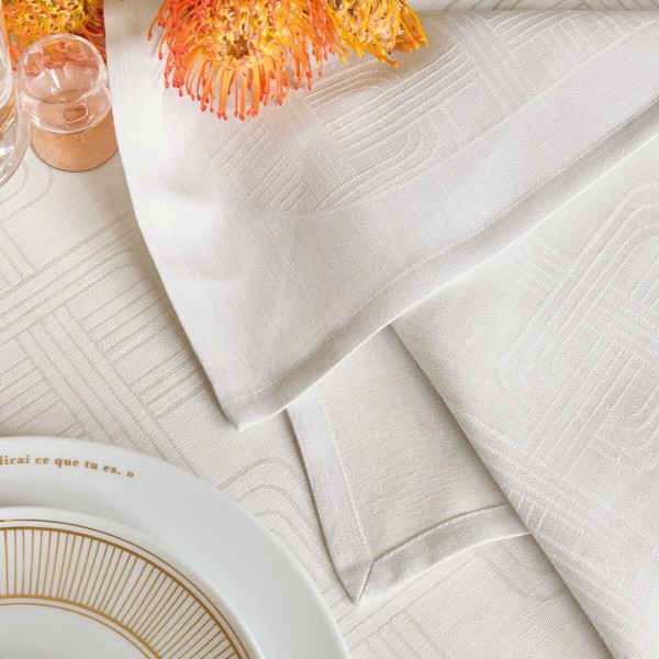 Serviettes de table pur lin Hôtel particulier Stuc, Le Jacquard