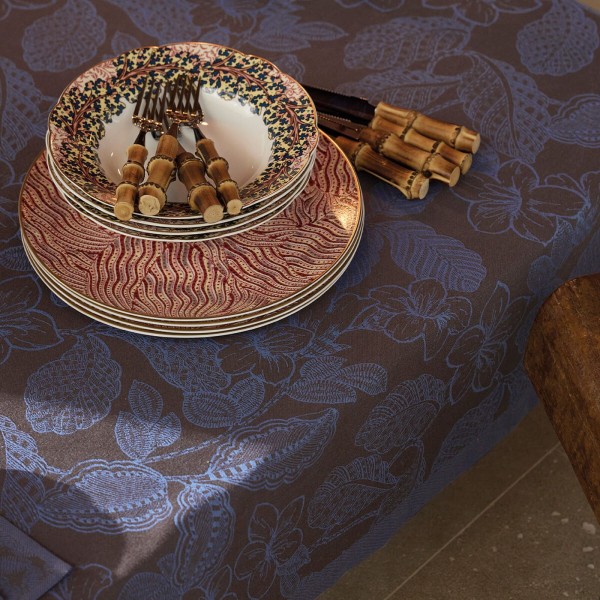 Nappe coton Sulawesi Terre indigo, Le Jacquard...