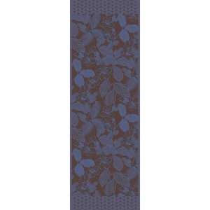 Chemin de table coton Sulawesi Terre indigo, Le Jacquard Français
